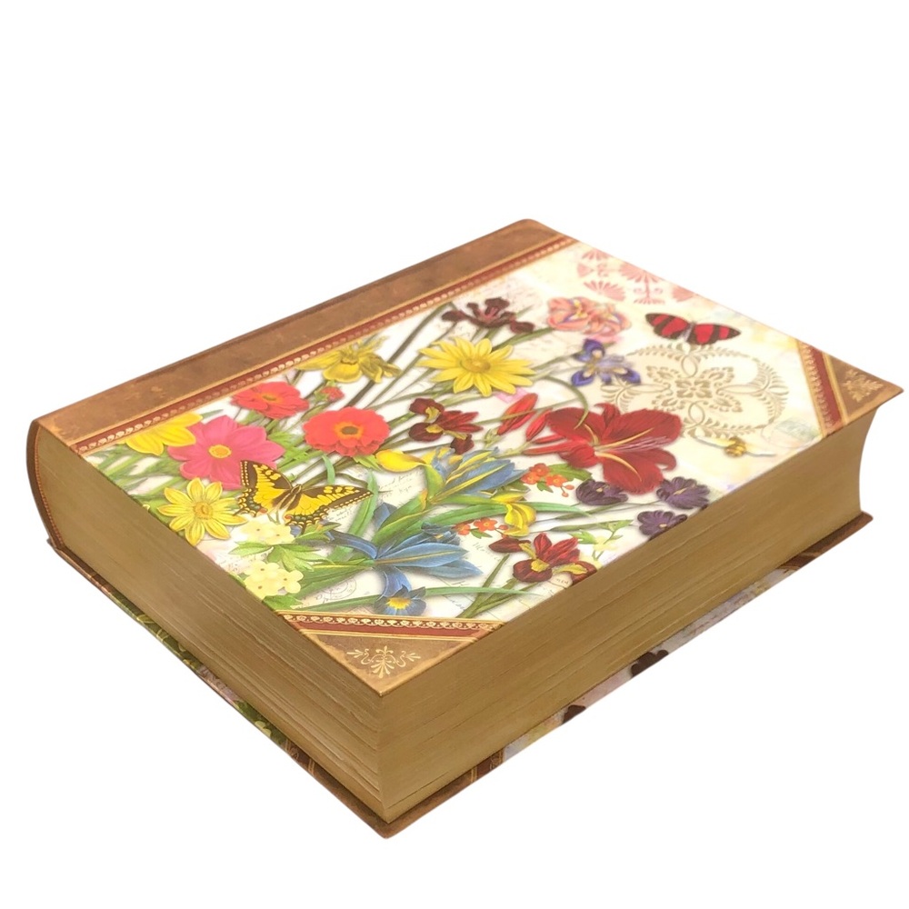 Punch Studio Bright Garden Decorative Nesting Book Box (91089), Lg